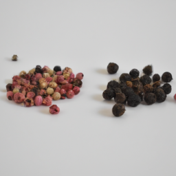black and pink pepper